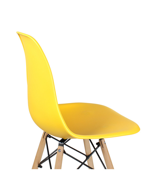 Стул обеденный EAMES DSW WX-503, пластик желтый